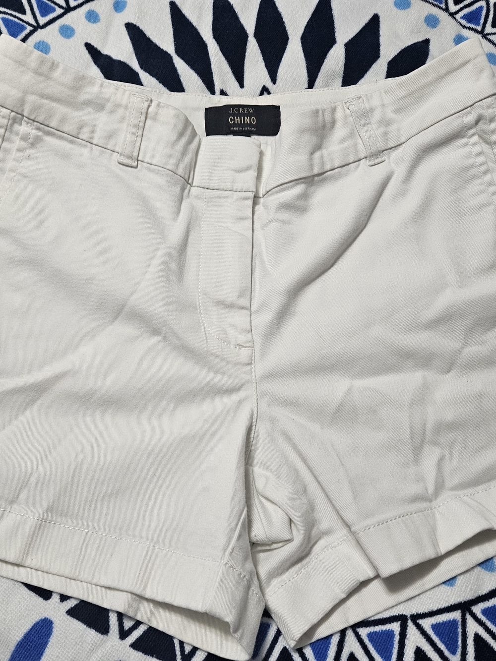 J. Crew Cream High-Waist Chino Shorts